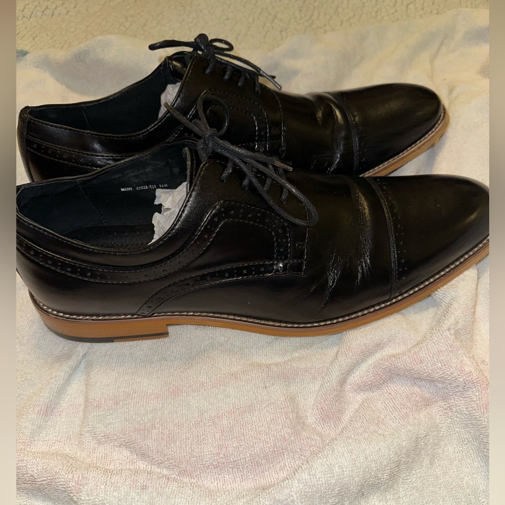 Stacy Adam’s Black Dickinson Cap Toe Oxford Shoes